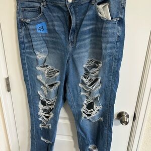 American Eagle distressed mom Jean